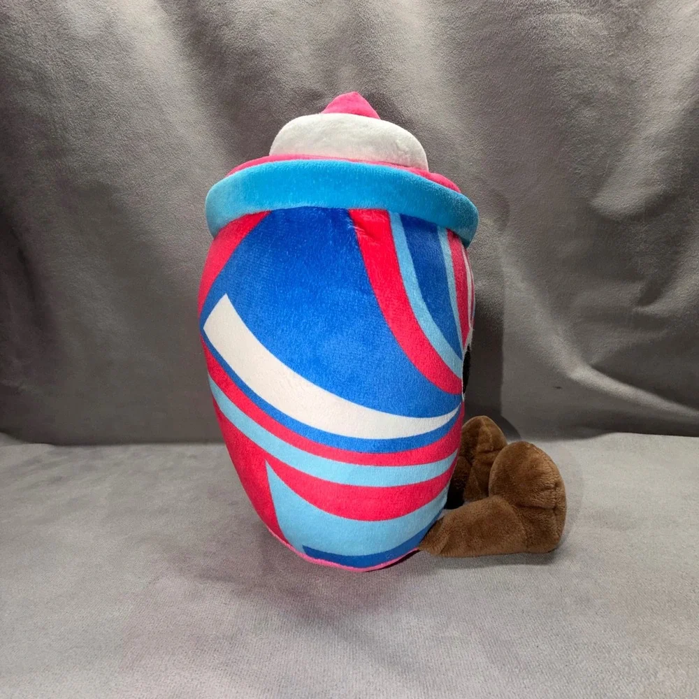 BMI Merchandise Brain Freeze Slushie‎ Plush Pink Blue Swirl Stuffed Toy 11in